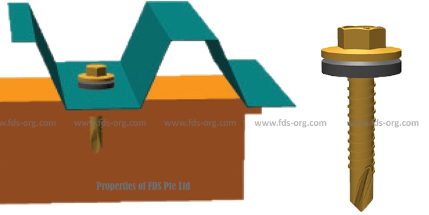 ROOF-PLUS Hex Roofing Screw-short